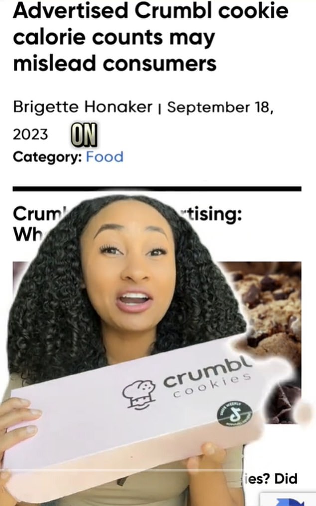 Others facing proposed actions due to lawsuits included Utah-based Crumbl Cookies.  One of their cookies equaled four servings, or 760 calories