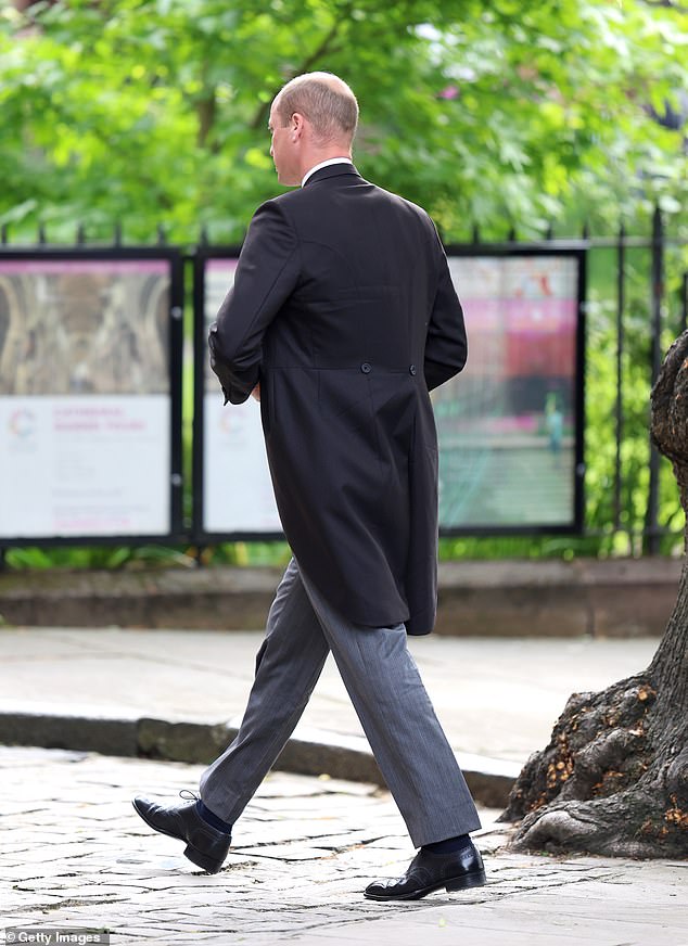 Prince William, Prince of Wales, ahead of the wedding of the Duke of Westminster and Miss Henson