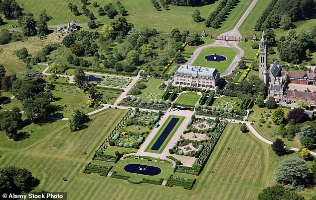 A wedding reception will take place at the Duke of Westminster's private home, Eaton Hall (pictured)