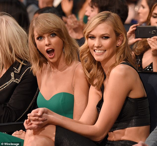 “This isn't the first time Taylor's fans have been used to take someone down when it appears their success is encroaching on hers,” an Eilish insider said.  (Photo: Swift with Kloss in 2014).