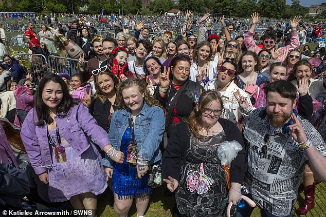 Scottish superfans hoping for a spot at the front had to get there early, with many queuing for hours to get in