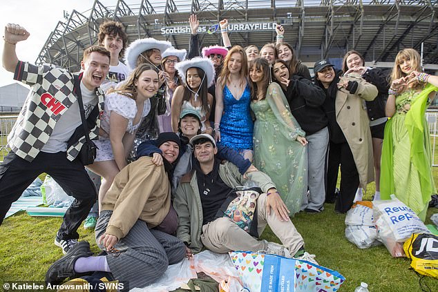 Hair sequins, glittery face paint, homemade T-shirts, cowboy hats and boots were seen on almost every fan who made their way through the turnstiles