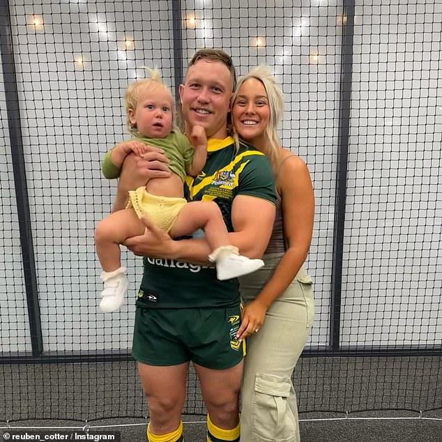 Banks' arrival comes after the couple's first child, Sunny, arrived just days after Cotter made his debut for Queensland