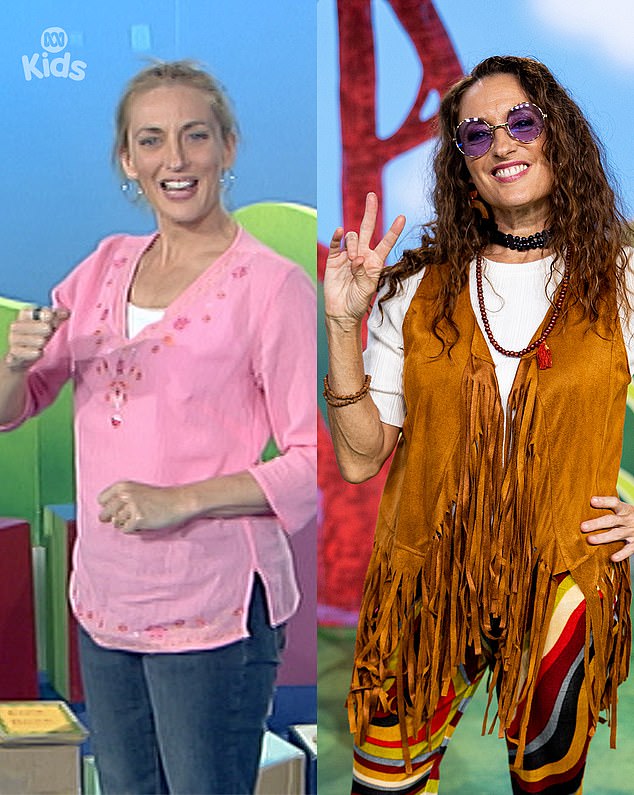 Georgie became a fan favorite when she presented Play School from 2006 (left) to 2012, returning for 70s fun in the new series (right)