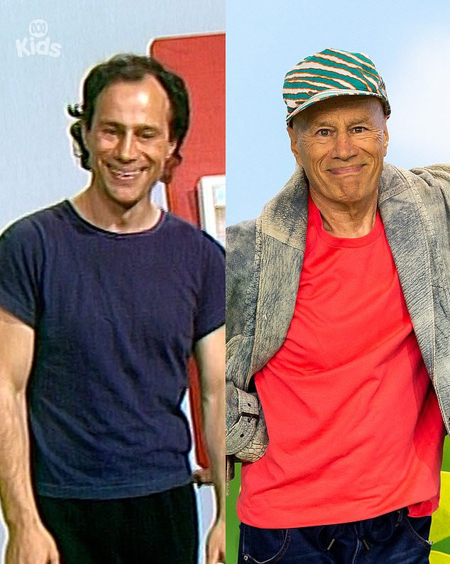 While George starred in Play School from 1985 (left) to 1999, he is also known for another TV role (directly upon his return to Play School in 2024).