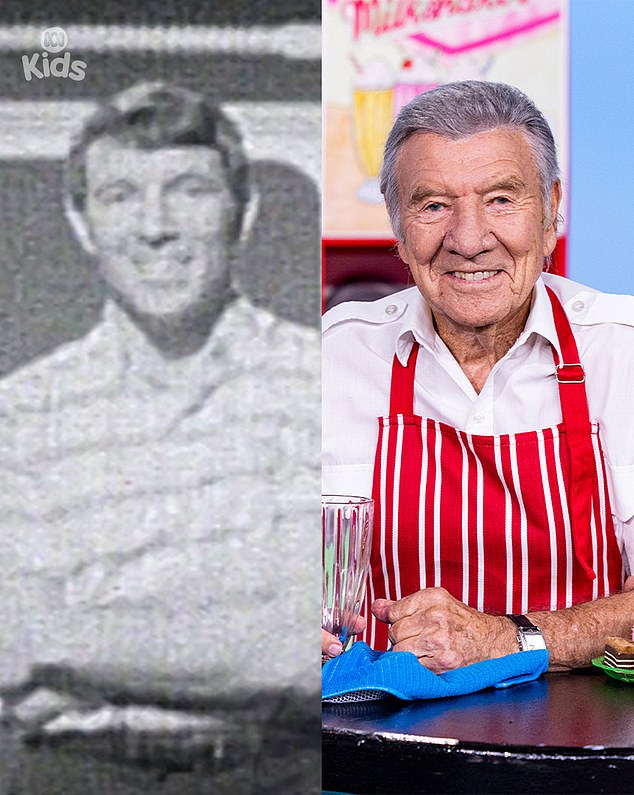 Don was a fan favorite on Play School in the early days when he started on the show in 1968, just two years after its launch (pictured left in 1968 and right in the new 2024 episode)