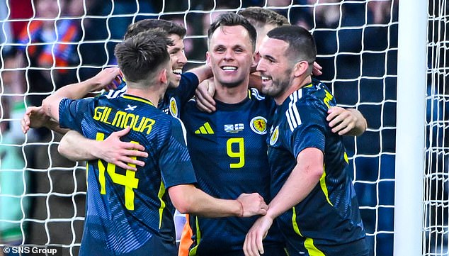 Shankland has won praise from his Scotland teammates after giving his side a two-goal lead