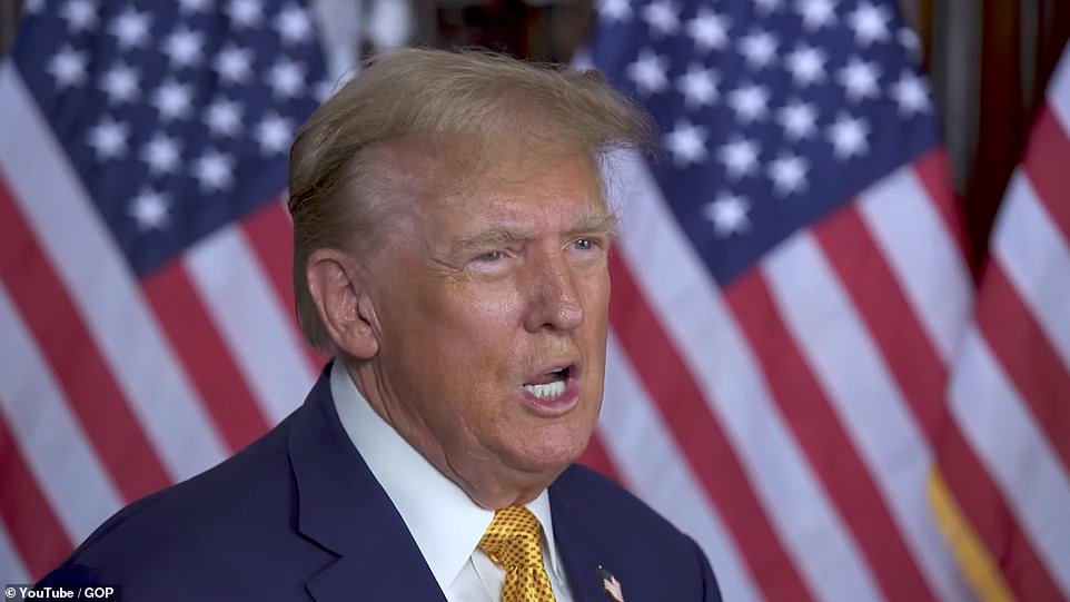 The former president continued to fuel the so-called “big lie” that Trump was robbed of a second term in 2020 because of widespread Democratic voter fraud – for which there is no evidence.  In the video, Trump said 