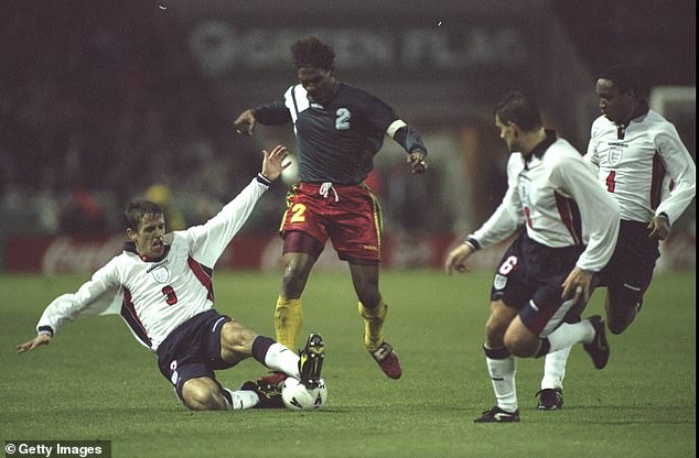 Song captained his Cameroon side in a 2–0 defeat to England at the old Wembley in 1997