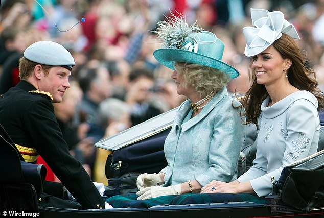 Another Trooping the Color and another chance to coordinate.  This time, in 2012, the royal couple opted for a light blue color palette