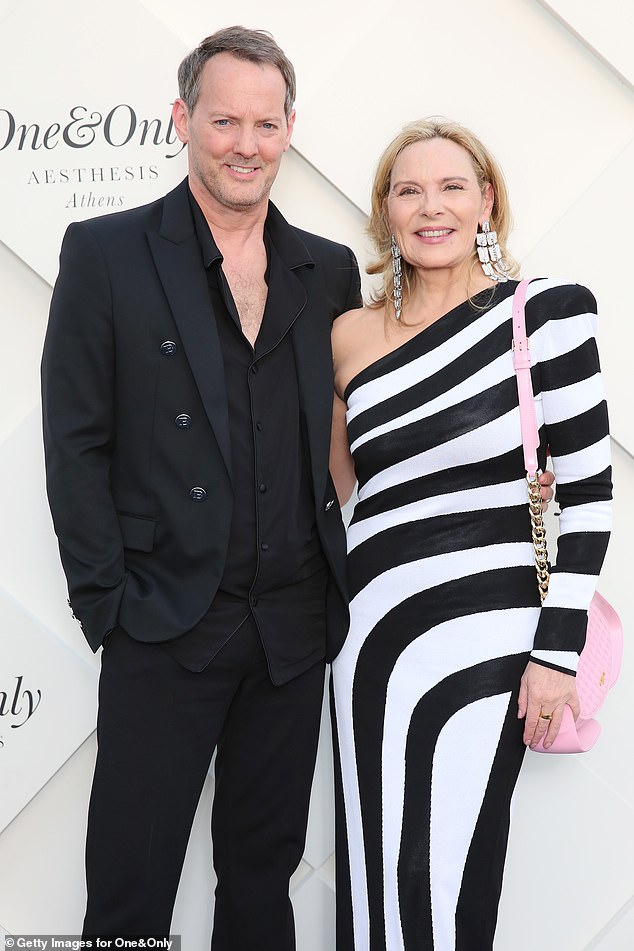 The Sex & The City alum was the epitome of fashion in a zebra-striped one-shoulder maxi dress, which perfectly hugged her ageless figure