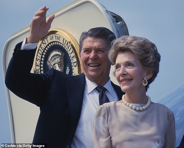 Nancy and Ronald (pictured) tied the knot in 1952 following the former president's divorce from his first wife Jane Wyman