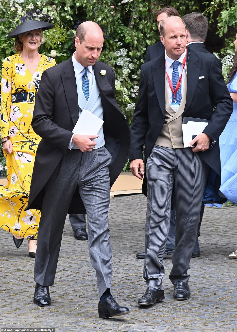 Prince William after leaving the wedding of Olivia and his long-time friend Hugh