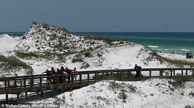 All three victims, who were visiting the area, were attacked while swimming near the sandbank