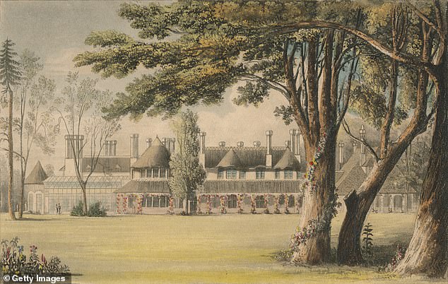 From the early 1820s it was called the Royal Lodge.  Above: An image of the lodge from 1823