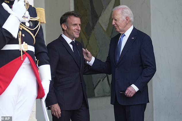 President Emanuel Macron will receive the Bidens at a state dinner on Saturday evening