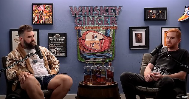 Jason detailed Swift's impact on the Kelce family on Andrew Santino's Whiskey Ginger podcast