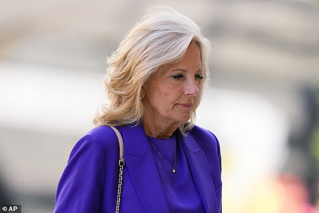 First lady Jill Biden outside Hunter Biden's trial in federal court