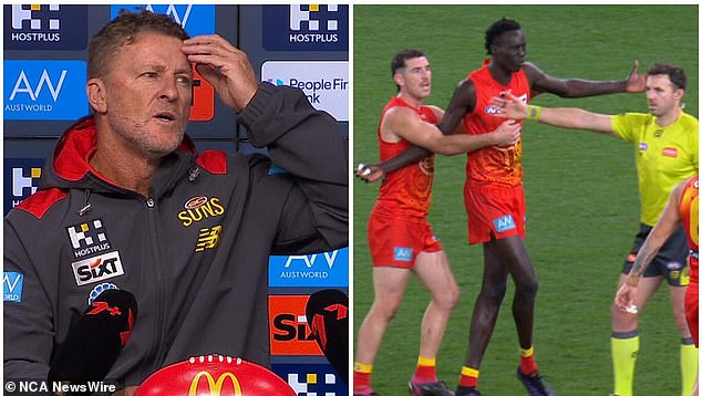 Hardwick was furious at the free-kick that cost his Suns