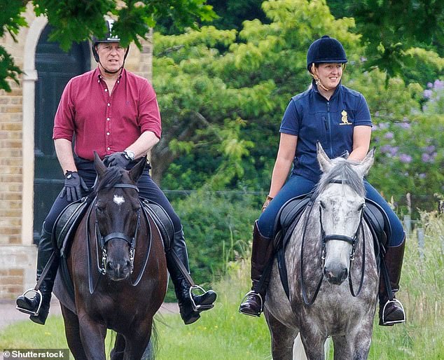 Prince Andrew was spotted with a groom in the grounds of Windsor Castle this week.  He is believed to be resisting attempts to expel him from the Royal Lodge