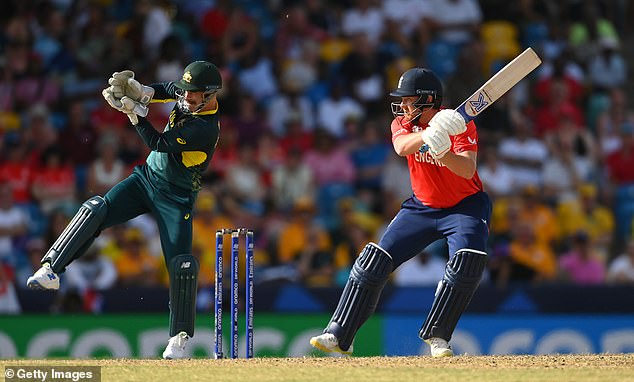 Jonny Bairstow (right), slow in the field, scrambled around for seven off thirteen balls