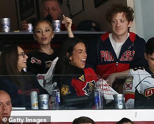 He and Ariana were the picture of romantic bliss in the stands of Amerant Bank Arena as they watched the Edmonton Oilers take on the Florida Panthers.