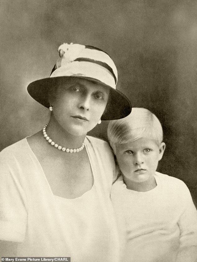 Princess Alice of Battenberg (left) pictured with her son, the late Duke of Edinburgh (right) in 1926