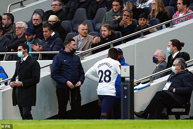 The last sight of Ndombele came after he stormed off after coming on as a substitute in an FA Cup win over Morecambe in January 2022