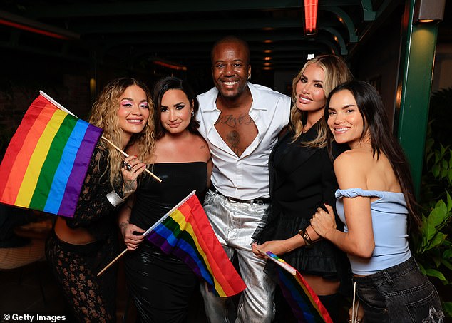 The British singer joined Demi Lovato, 31, at his We Matter Pride Dinner at Private Residence in Hollywood