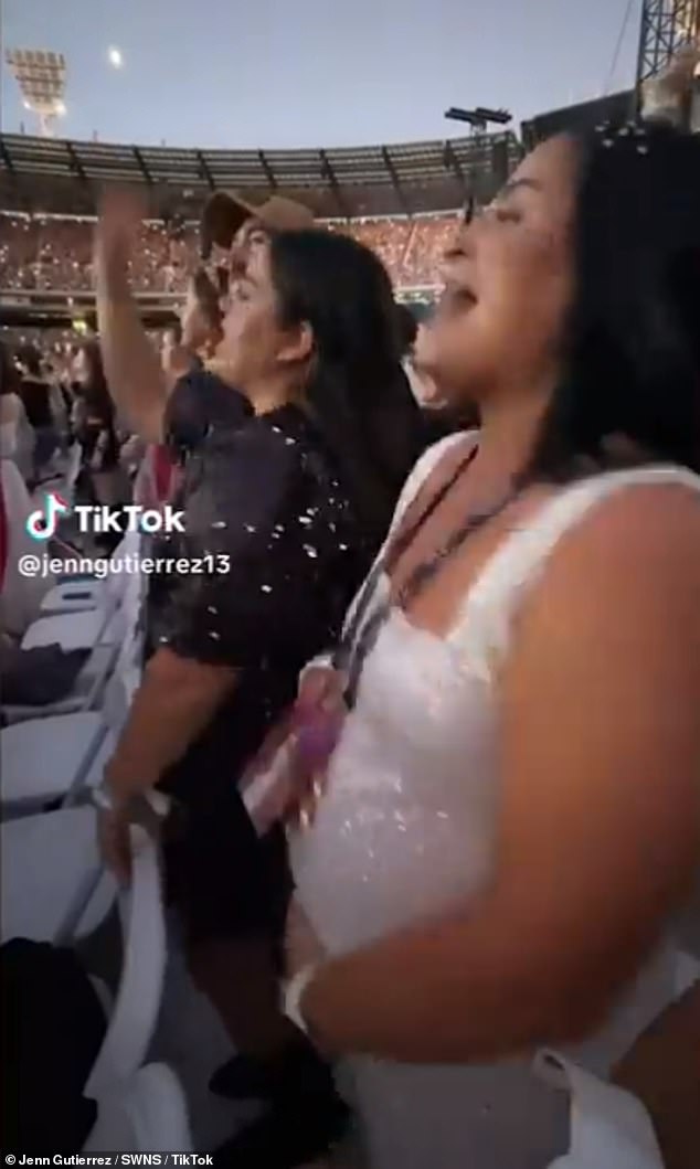 In a video of the crazy moment, Jenn can be seen taking a deep breath before finally continuing with her two-step move