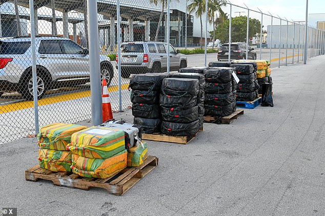 The dramatic operation, led by the US Coast Guard and Royal Navy, led to 4,800 pounds of cocaine being recovered from a ship at a Florida port.