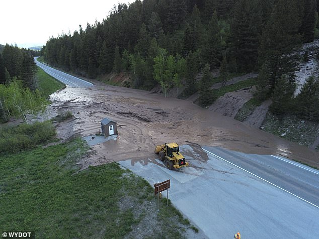 The mudslide at milepost 15, seen here, had 