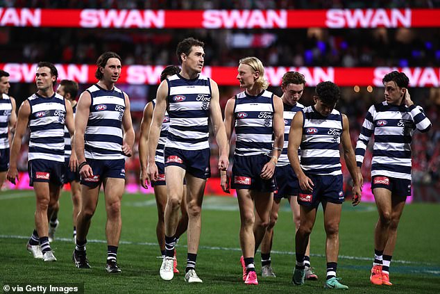 Geelong had made a fast start but could not maintain their lead