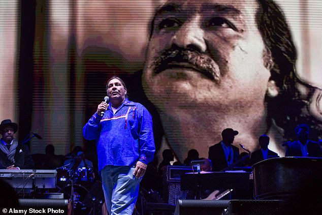 Since being imprisoned, Peltier has attracted the attention of well-known public figures who have called for his release, including his son Chauncey Peltier (pictured), the Dalai Lama, Nelson Mandela, Bishop Desmond Tutu and Pope Francis.