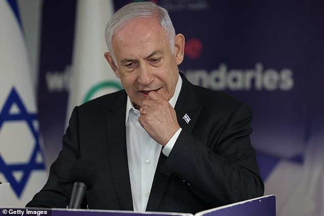 Benjamin Netanyahu (pictured) ruled out any role for the Palestinian Authority in Gaza, claiming he wanted to hand power to the people living in the enclave