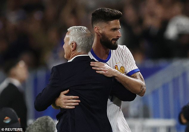 Olivier Giroud made his final appearance on home soil for France ahead of the 2024 European Championship