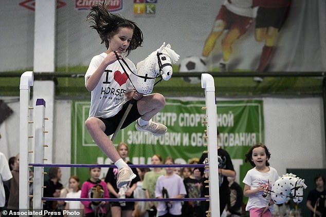 The hobby horse craze has been around for a number of years and mainly sees teenage girls riding around on fake animals and participating in competitions.  Photos, an April contest