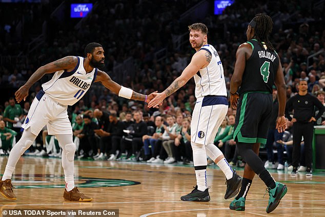 The Dallas duo of Luka Doncic and Kyrie Irving finished Game 2 with the same negative net rating of -3