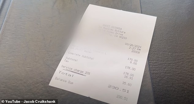 Despite spending the most ever on lunch for himself, he was 'still not full' in the end