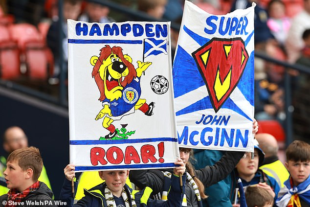 Young people have no doubt about their favorites at Hampden Park