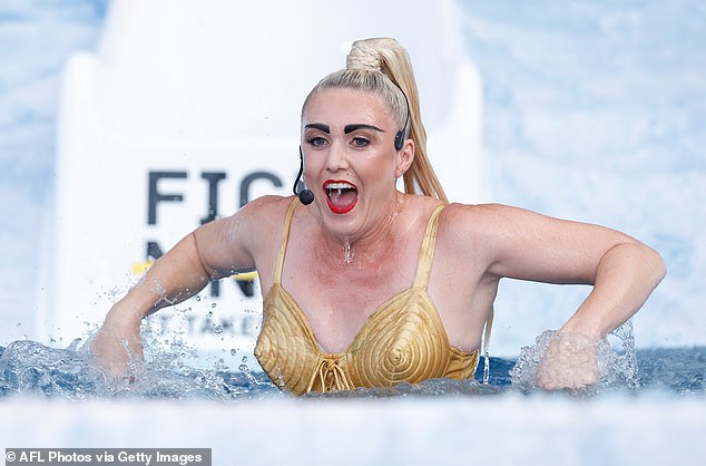 Olympian Sally Pearson was next on the slide, dressed as her childhood idol, Madonna