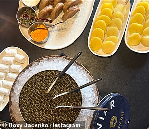 The group dined on large amounts of caviar worth more than $500