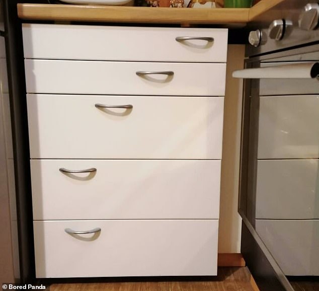 Meanwhile, this homeowner found a clever solution after they couldn't open their oven due to the cabinet handles