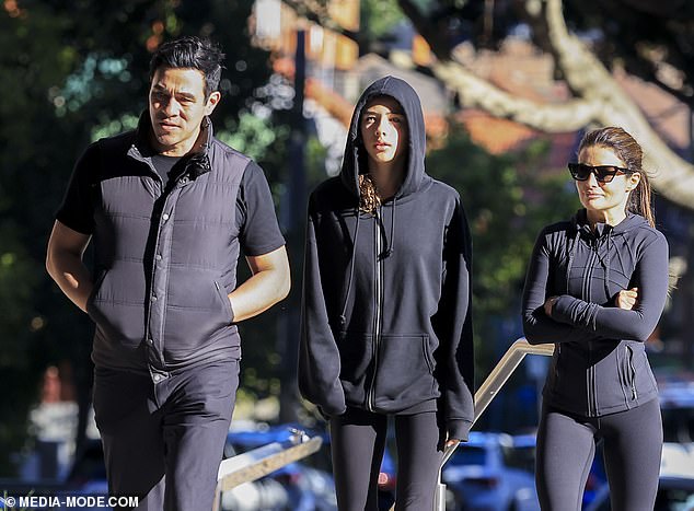 The pair, who play lovers on Home and Away, took a leisurely morning walk