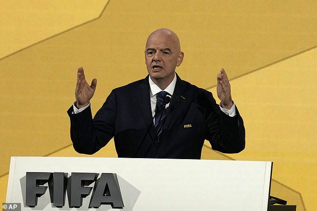 Ancelotti appeared to suggest that FIFA president Gianni Infantino (pictured) was not offering clubs enough money to participate in the Club World Cup