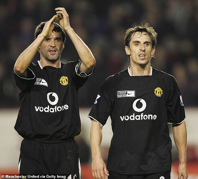 Keane and Neville had the last laugh that night as United beat Arsenal 4-2 at Highbury