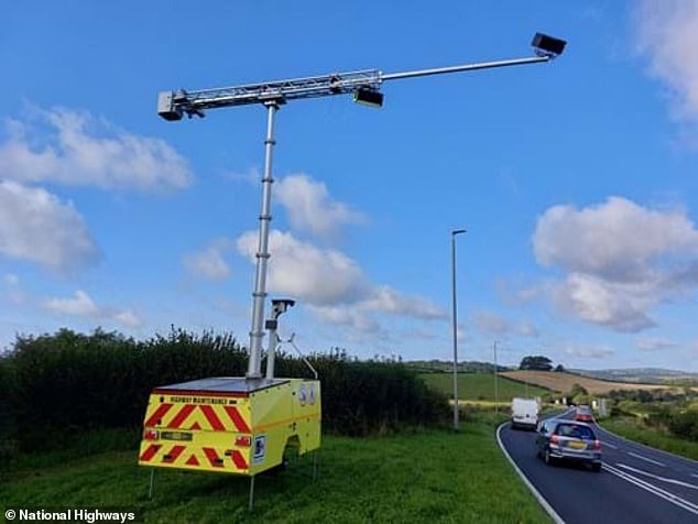 The mobile camera uses AI to detect whether drivers are using a mobile phone or not wearing a seat belt and remains nearby for a week