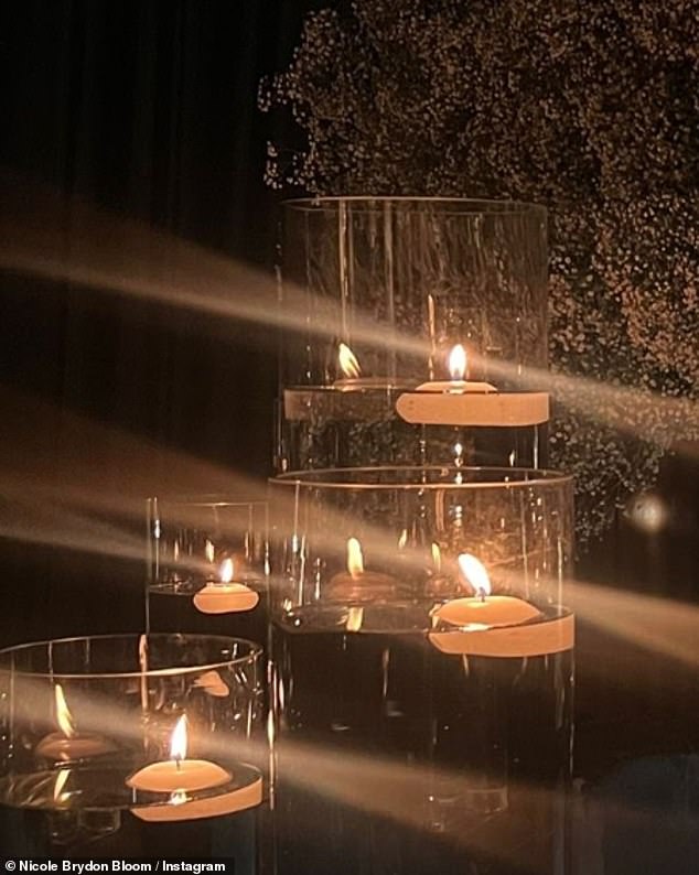 Nicole also showed off the beautiful candle decorations in an Instagram photo