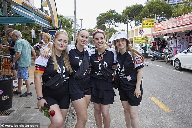 A football team from Frankfurt.  They had played hard since 2pm and were already seven Smirnoffs behind