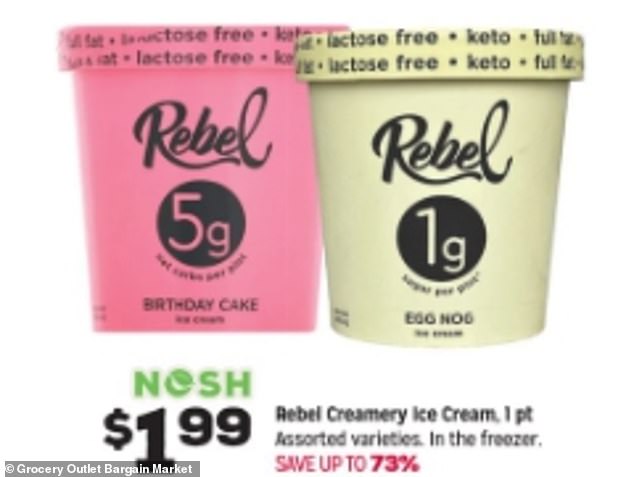 Pints ​​of Rebel Ice Cream flavors are currently retailing for $1.99, when they normally retail for more than $6